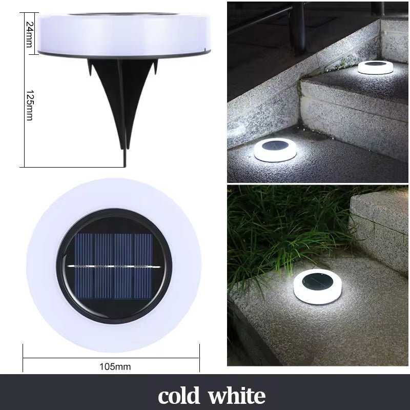 Solar Ground Lights Outdoor Decorations, 12LED Solar Garden Lights Waterproof, Solar Disk Lights for Yard, Pathway, Lawn, Patio - NovaNest