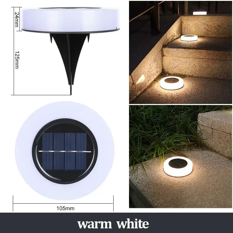 Solar Ground Lights Outdoor Decorations, 12LED Solar Garden Lights Waterproof, Solar Disk Lights for Yard, Pathway, Lawn, Patio - NovaNest