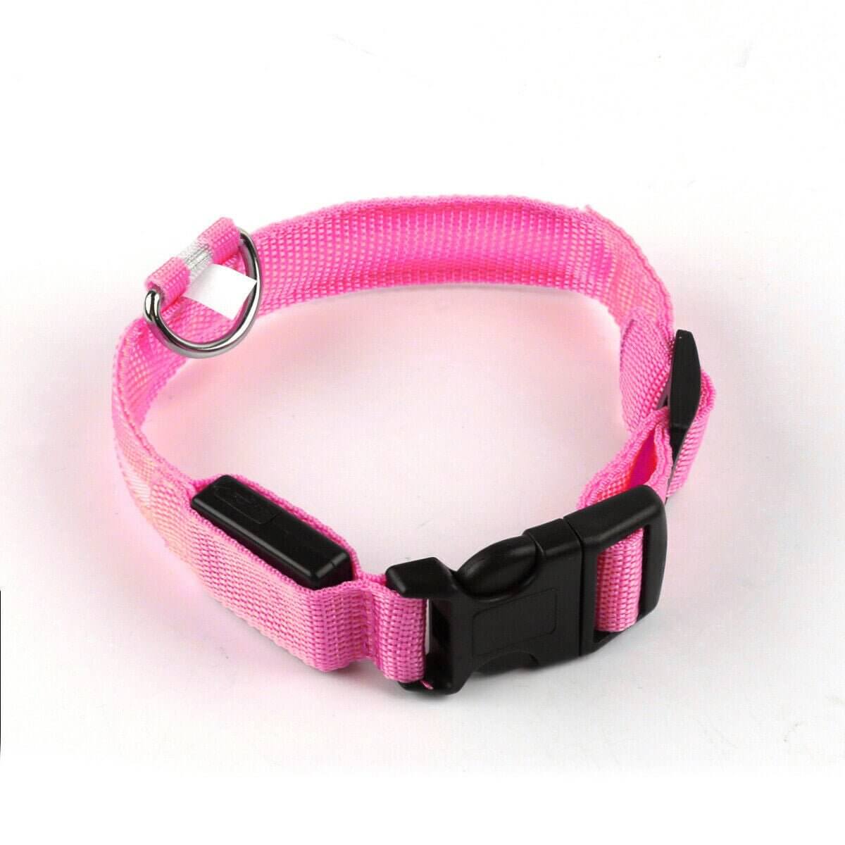 USB Rechargeable LED Pet Dog Collar Flashing Luminous Safety Light up Nylon UK - NovaNest