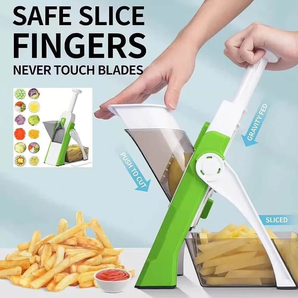 Vegetables Shredder Dicer Adjustable Potato Slicer Vegetable Food Slicer & Chopper Potato Fries Cutter Kitchen Fast Meal Prep - NovaNest