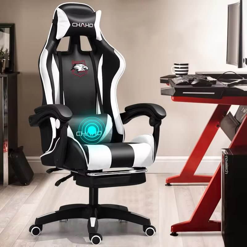 WCG Gaming Chair Computer Chair High - Quality Gaming Chair Leather Internet LOL Internet Cafe Racing Chair Office Chair Gamer New - NovaNest