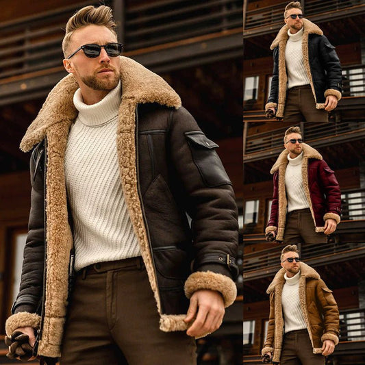 Winter Jacket Mens Military Fleece Warm Jackets Male Fur Collar Coats Army Tactical Jacket - NovaNest