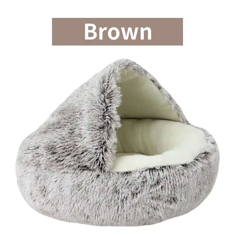 Winter Plush Pet Cat Bed round Cat Cushion Cat House 2 in 1 Warm Cats Basket Pet Sleep Bag Kitten Nest Kennel for Small Dog Cats - NovaNest