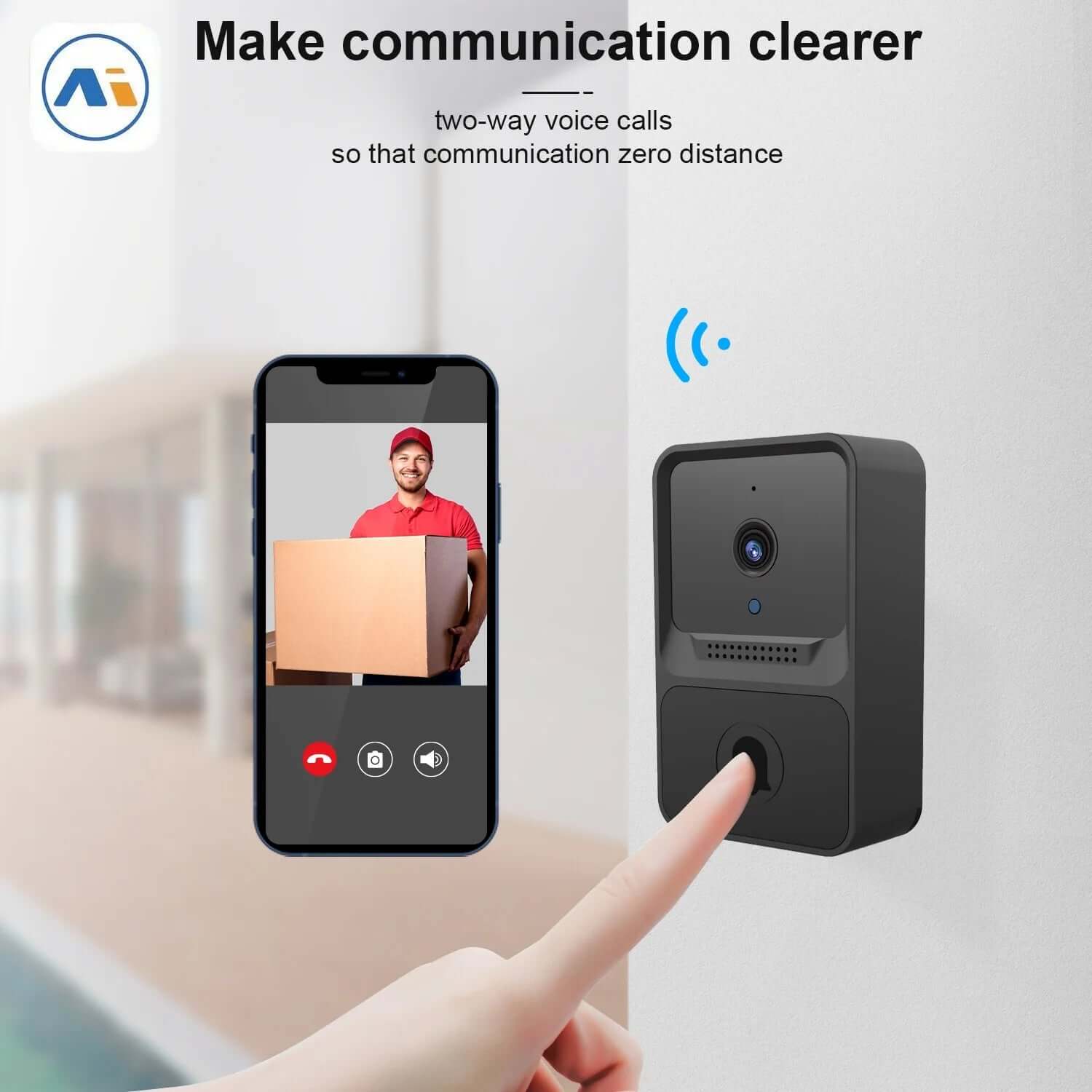 Wireless Doorbell Wifi Outdoor HD Camera Security Door Bell Night Vision Video Intercom Voice Change for Home Monitor Door Phone - NovaNest