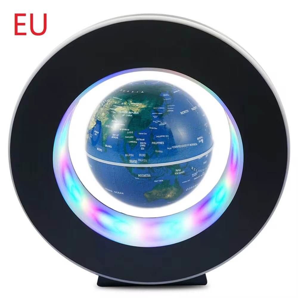 World Map Magnetic Levitation Globe LED Rotating Earth Floating Levitating Lamp O/C Shape Bedside Lights Novelty Birthday Gift - NovaNest