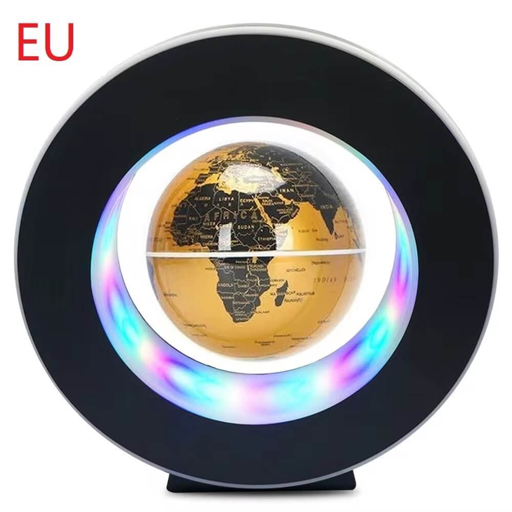 World Map Magnetic Levitation Globe LED Rotating Earth Floating Levitating Lamp O/C Shape Bedside Lights Novelty Birthday Gift - NovaNest