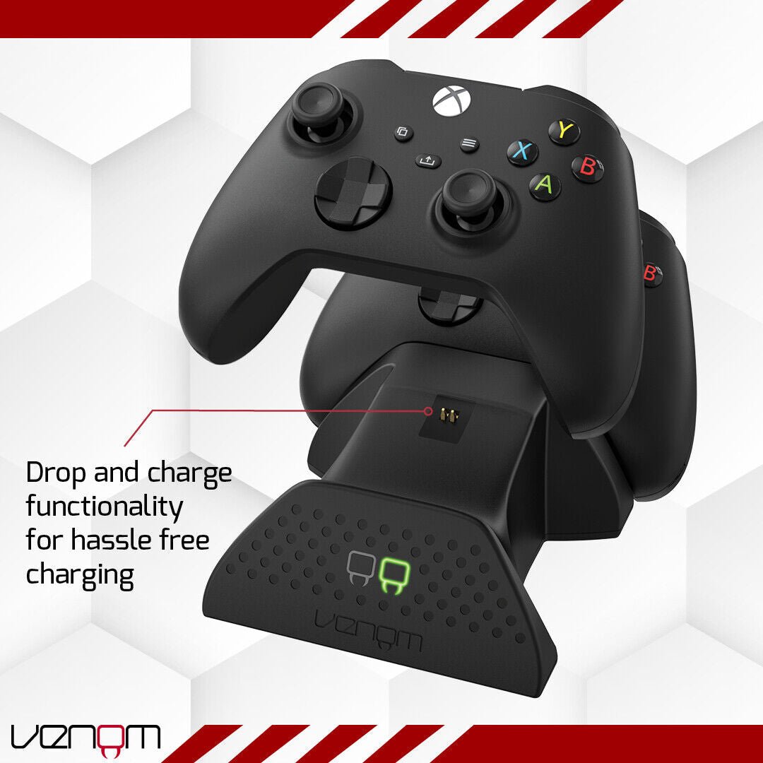 Xbox Series X / S Twin Charging Dock with Rechargeable Battery Packs - Black - NovaNest